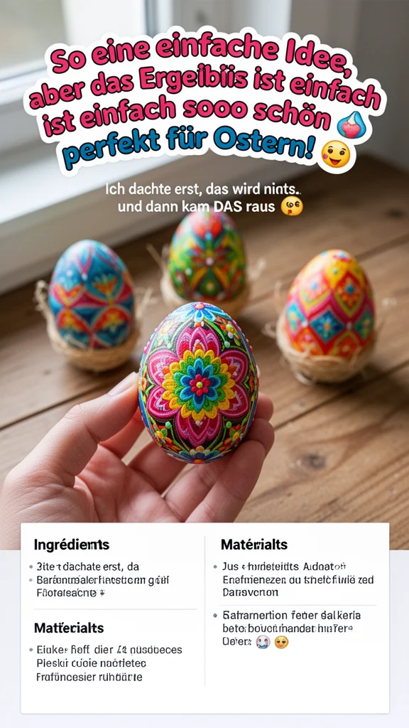 Schöne Osterdekoration mit einer einfachen DIY-Idee für das Osterfest