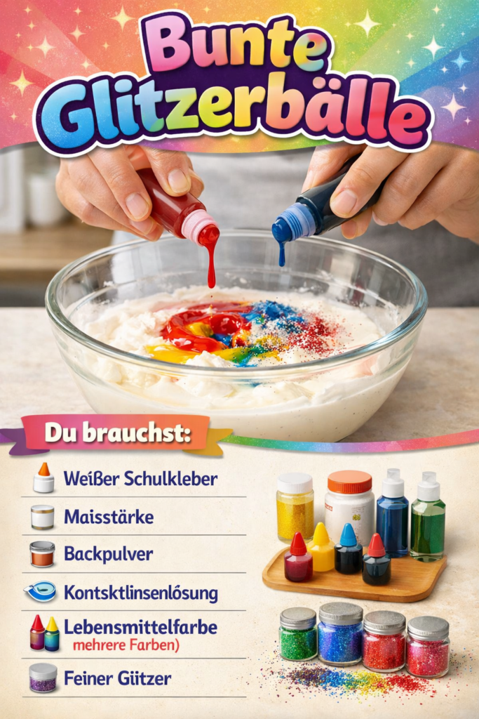 Bunte Glitzerbälle sind der perfekte Spaß für die ganze Familie! Einfach zuzubereiten und ideal für das Wochenende oder jede Feier. 