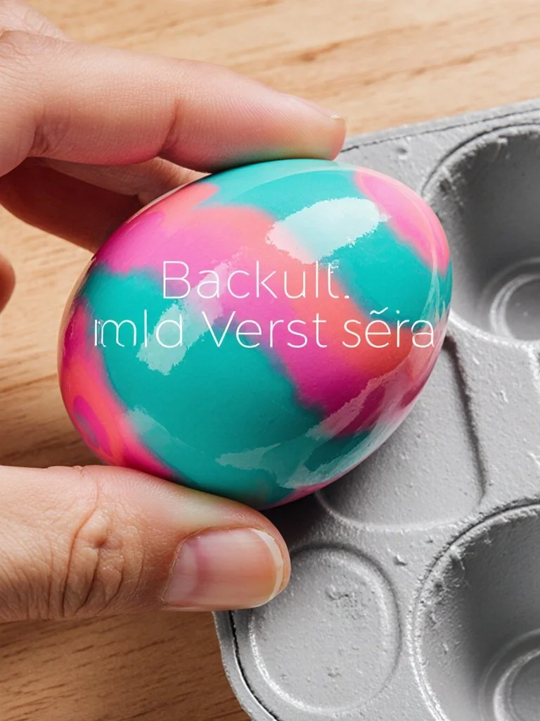 Bunte Ostereier, kunstvoll bemalt mit Backpulver-Technik für Ostern
