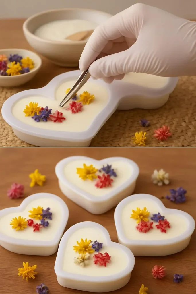 Blumenherzen aus Maisstärke für dekorative Zwecke