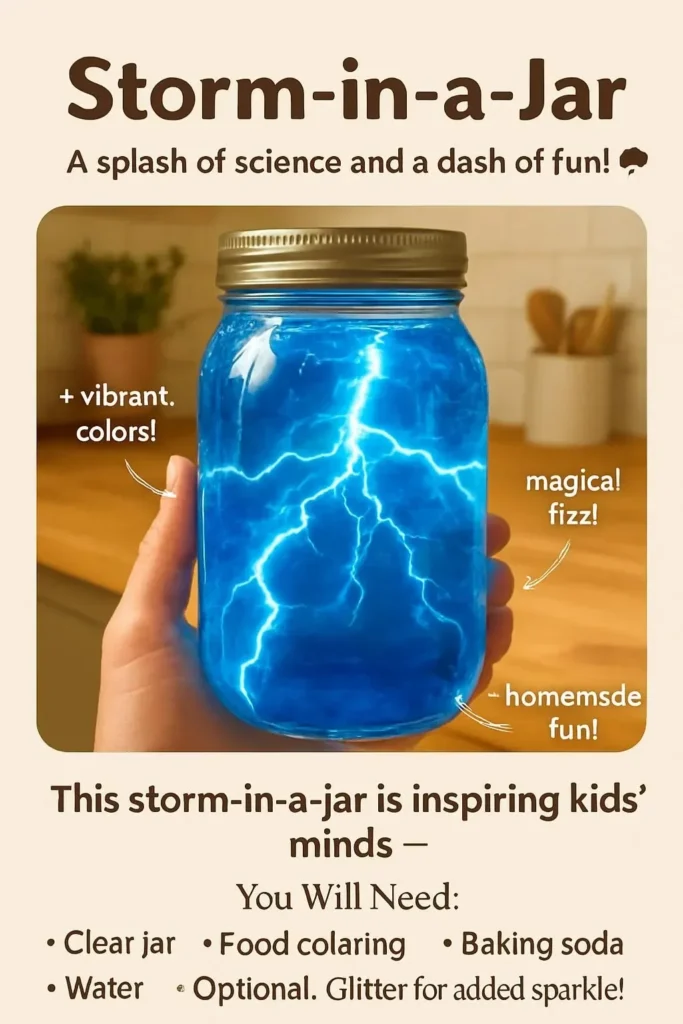 Ein faszinierender Sturm im Glas begeistert Kinder mit seiner einzigartigen Magie.