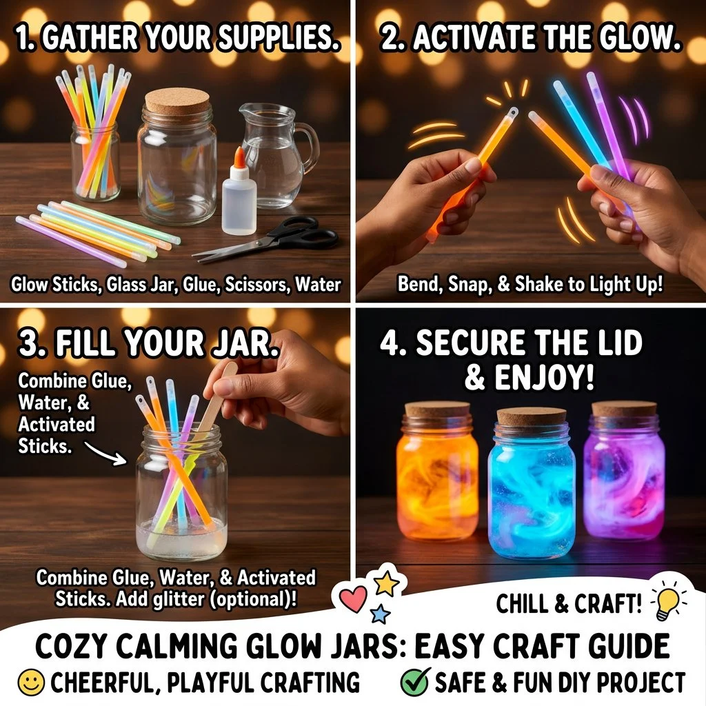Glow Stick Beruhigungsflaschen für Entspannung und kreative Atmosphäre