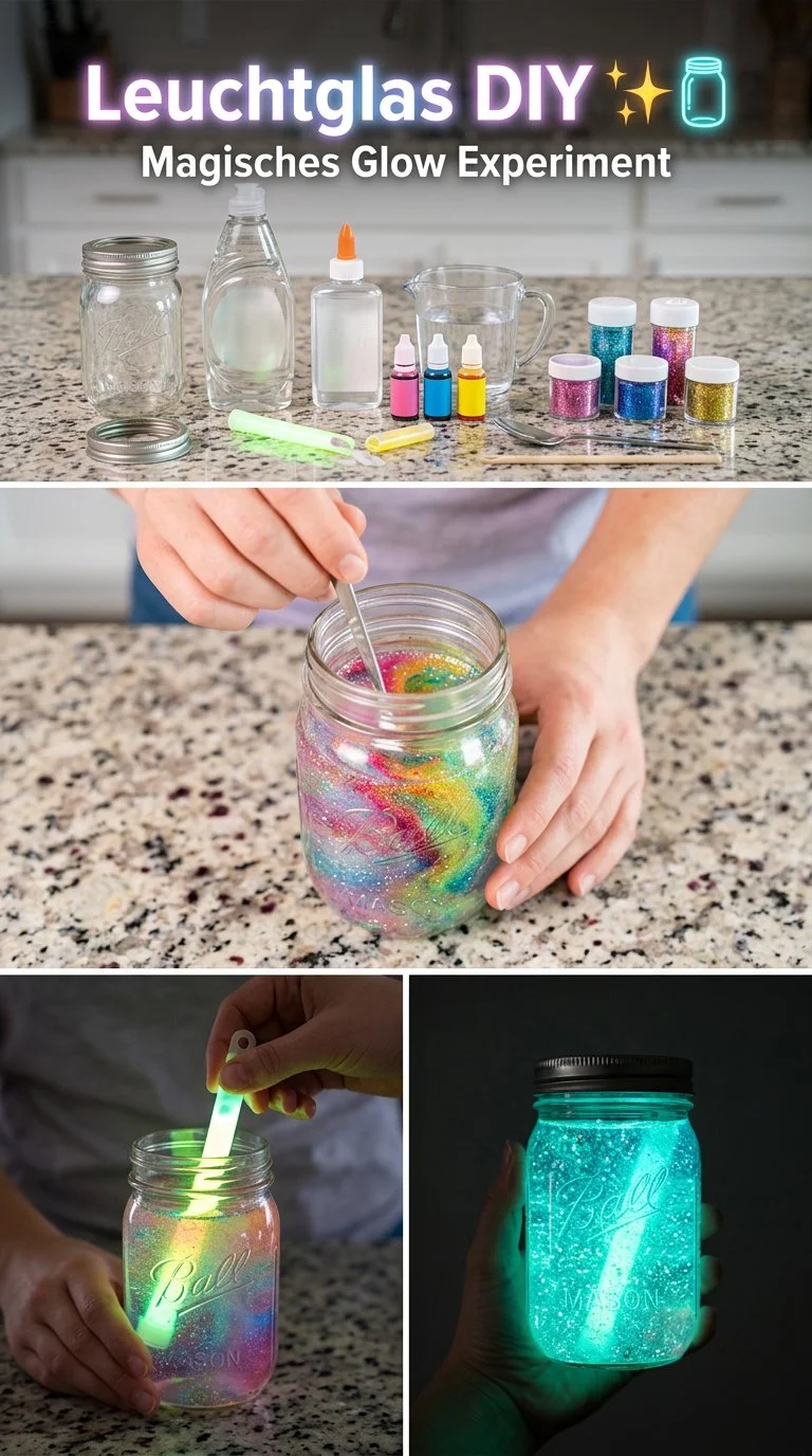 Glühendes Glas mit Geschirrspülmittel