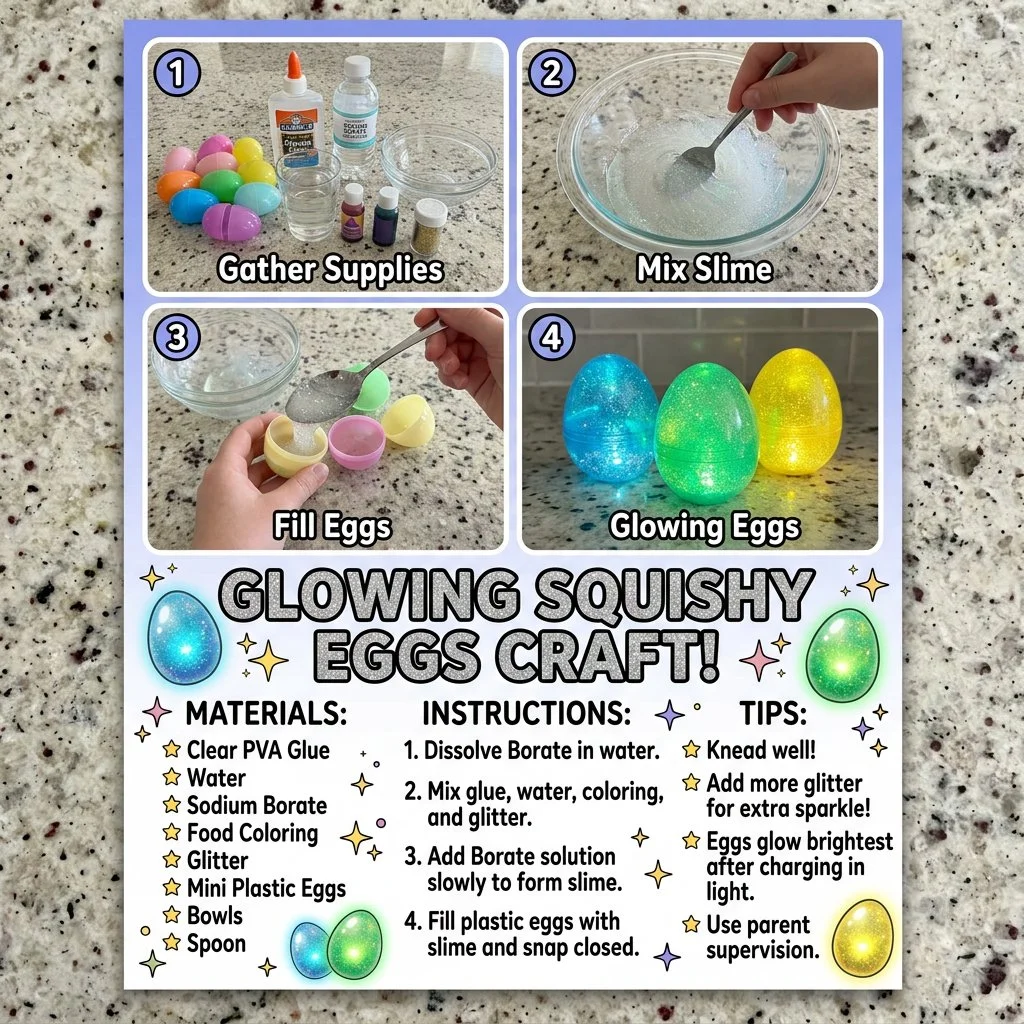 Leuchtende Squishy-Eier