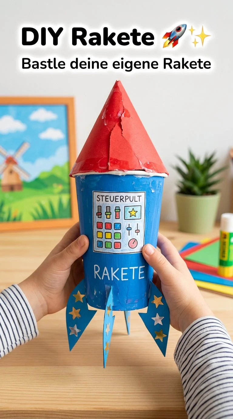 Raketenmodell aus einem Einwegbecher