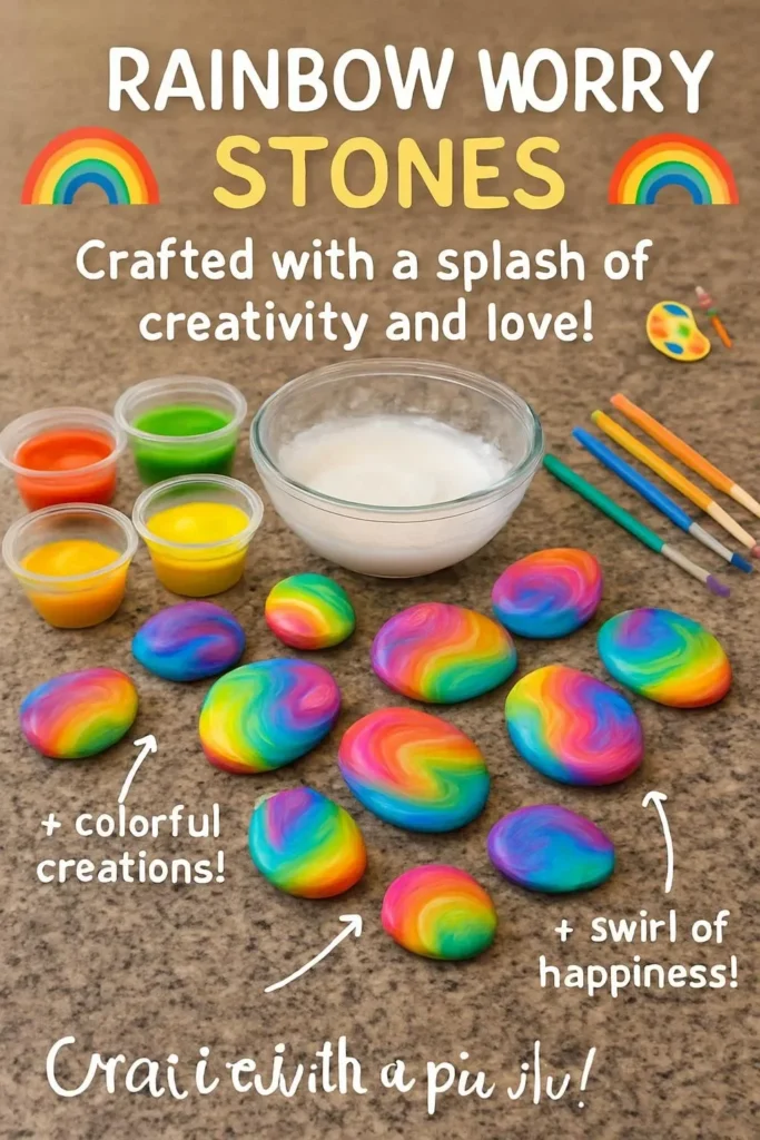 Bunte Regenbogen Sorgensteine für Meditation und Entspannung