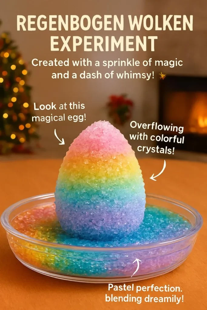 Regenbogen Wolken Experiment mit kreativen Farbspielen