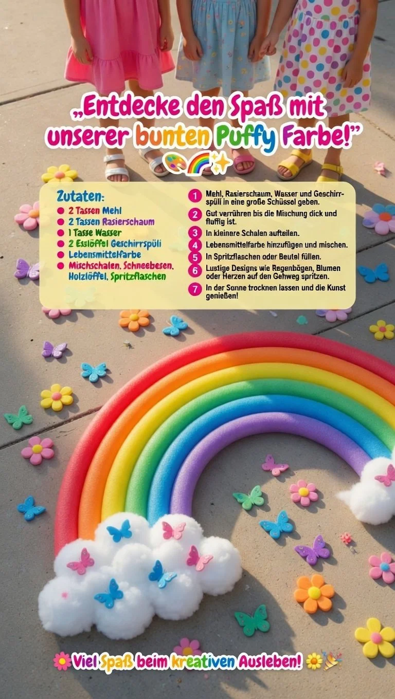 Bunte Puffy Farben in verschiedenen Farbnuancen für kreative Kunstprojekte