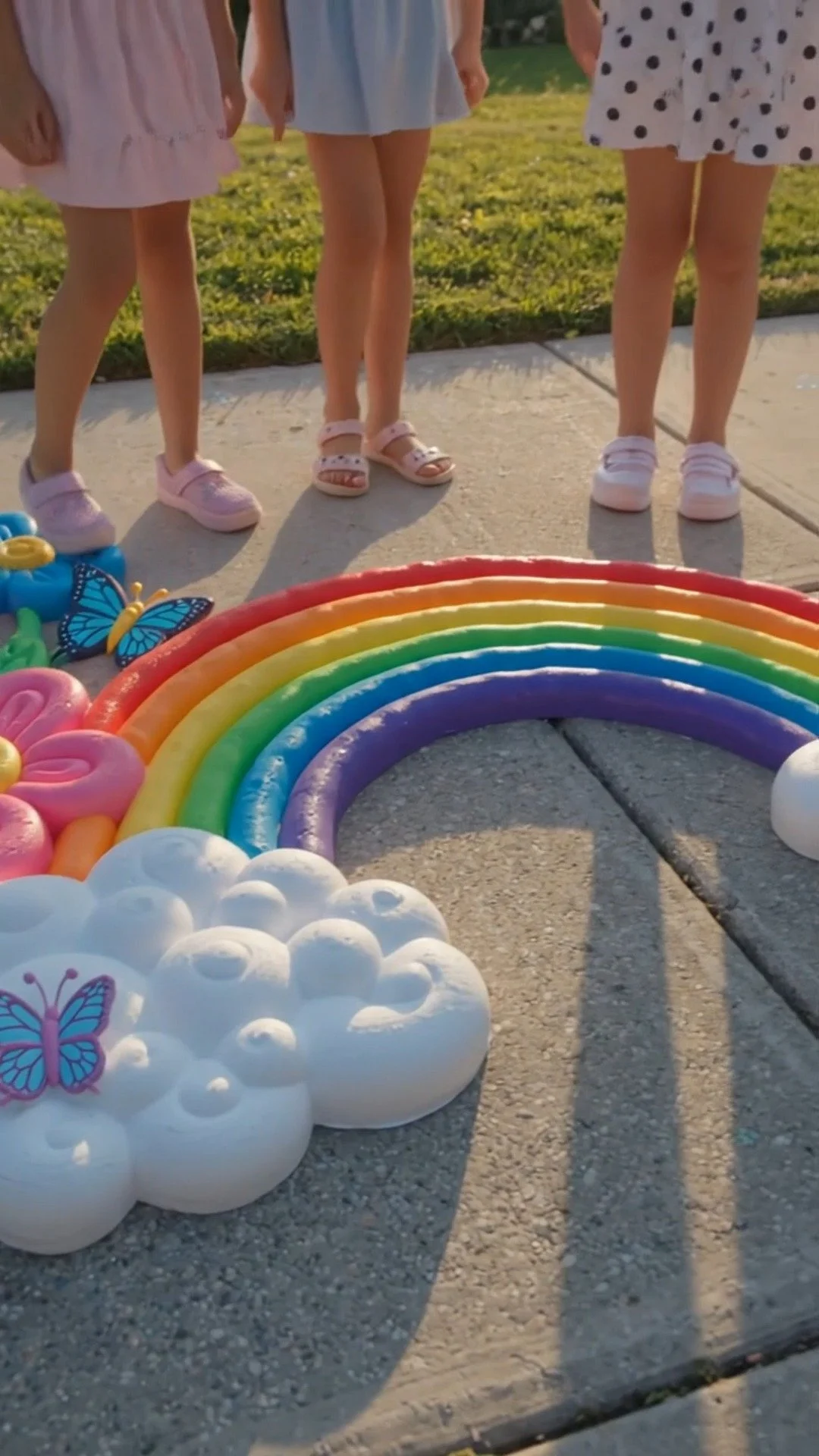Bunte Puffy Farbe