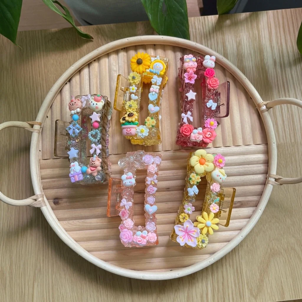 Decoden Haarkralle Clip in Jelly Glitter für kreativen Haarschmuck