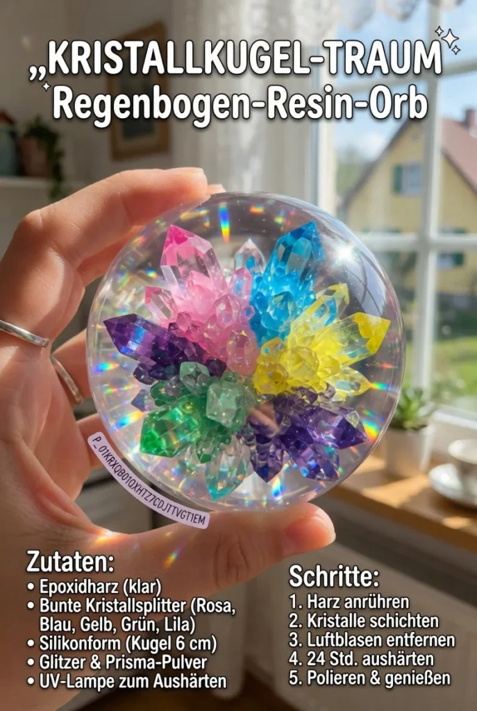 DIY Kristallkugel Anleitung und Materialien für selbstgemachte Kristallkugeln