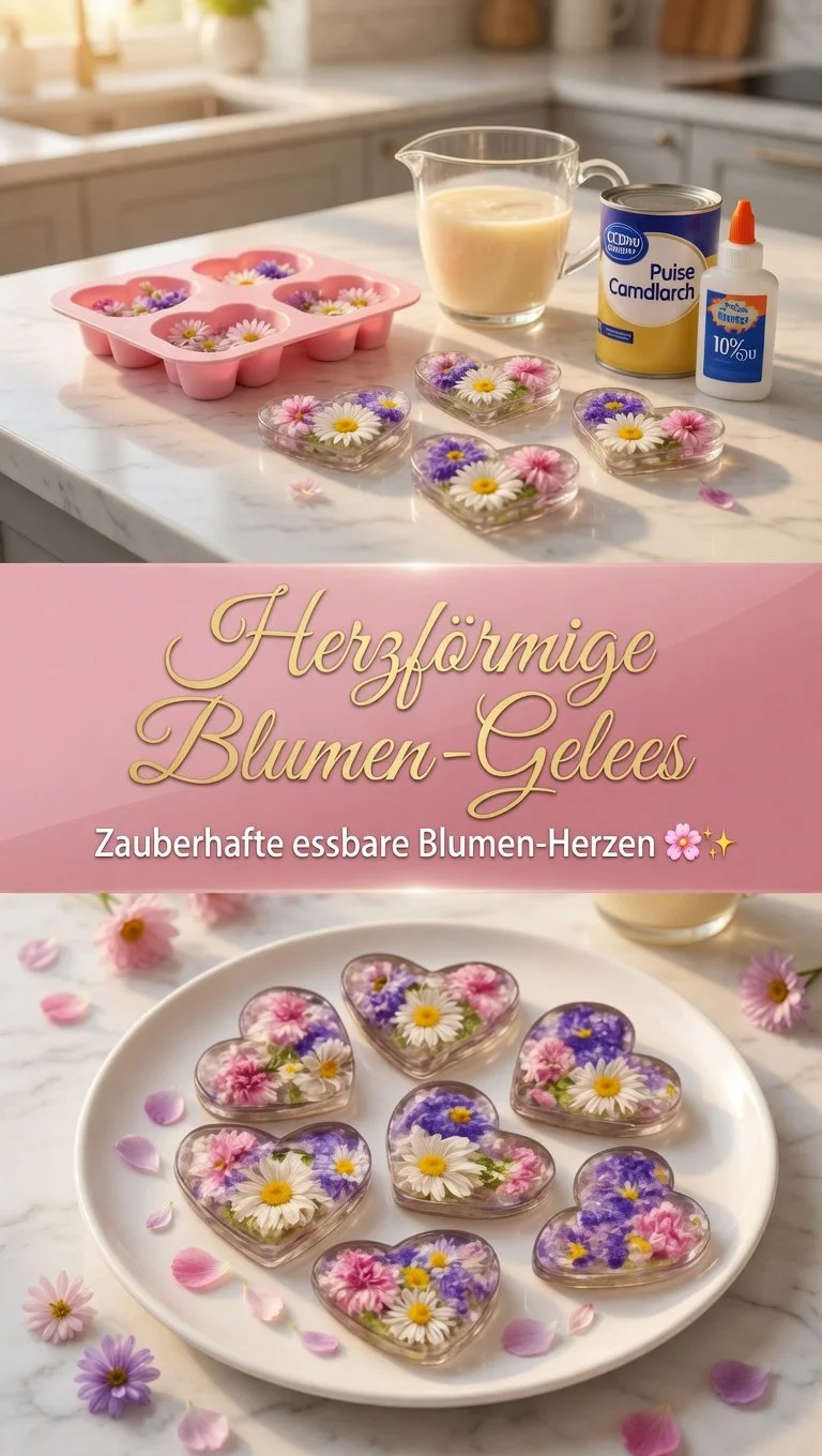 Glasblumen Herzen & Blumen