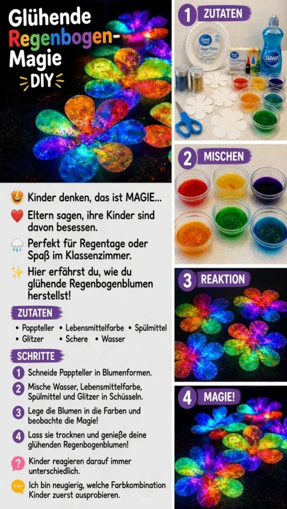 Bild von glühender Regenbogen-Magie mit leuchtenden Farben
