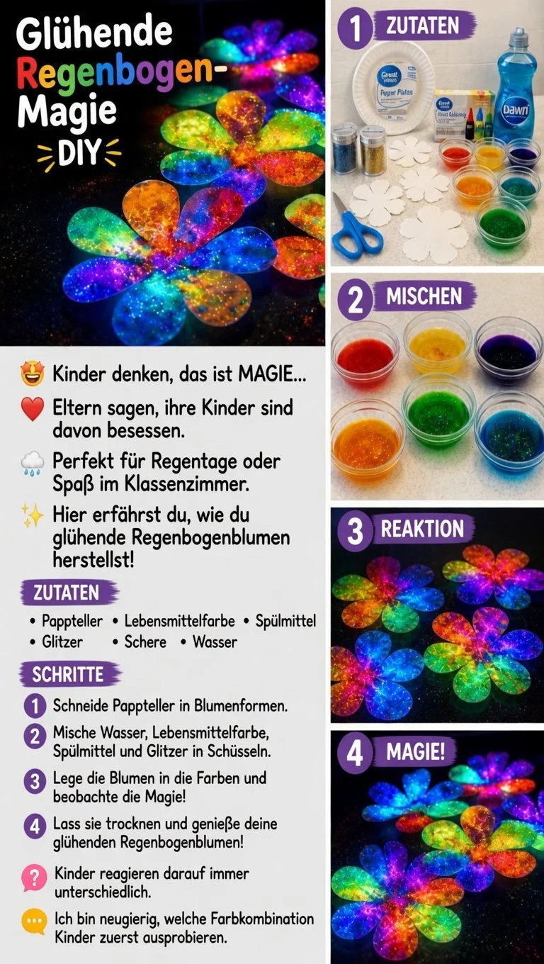 Bild von glühender Regenbogen-Magie mit leuchtenden Farben