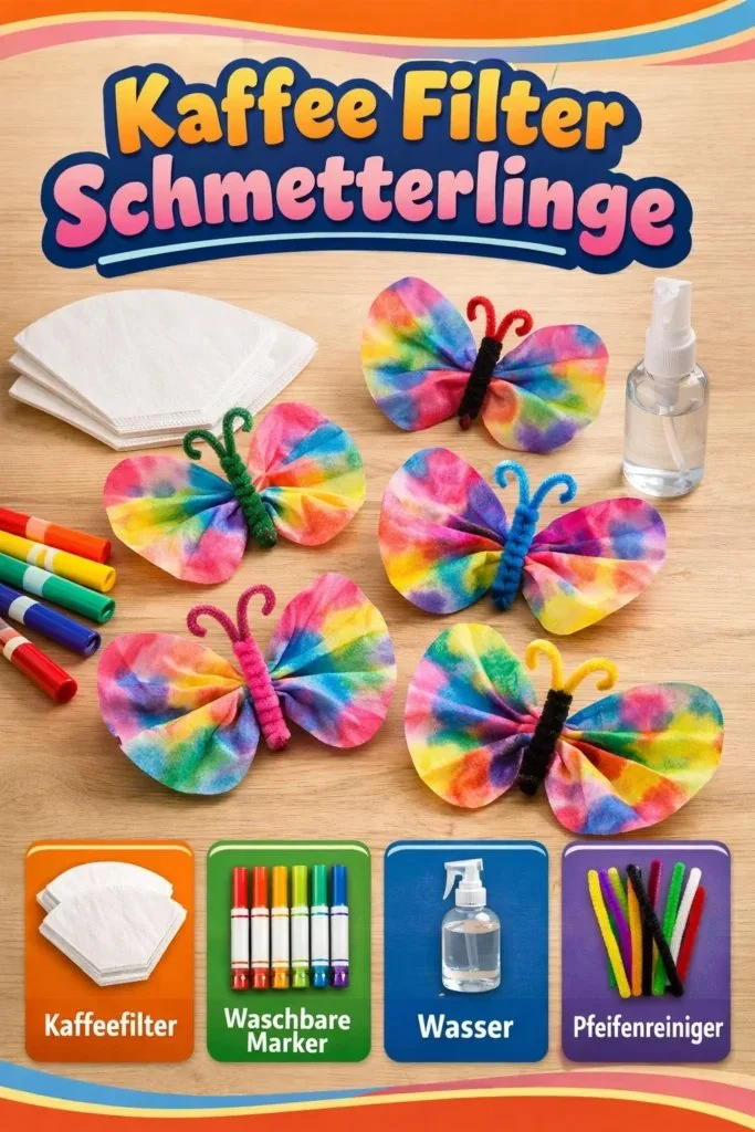 Kaffeefilter Schmetterlinge