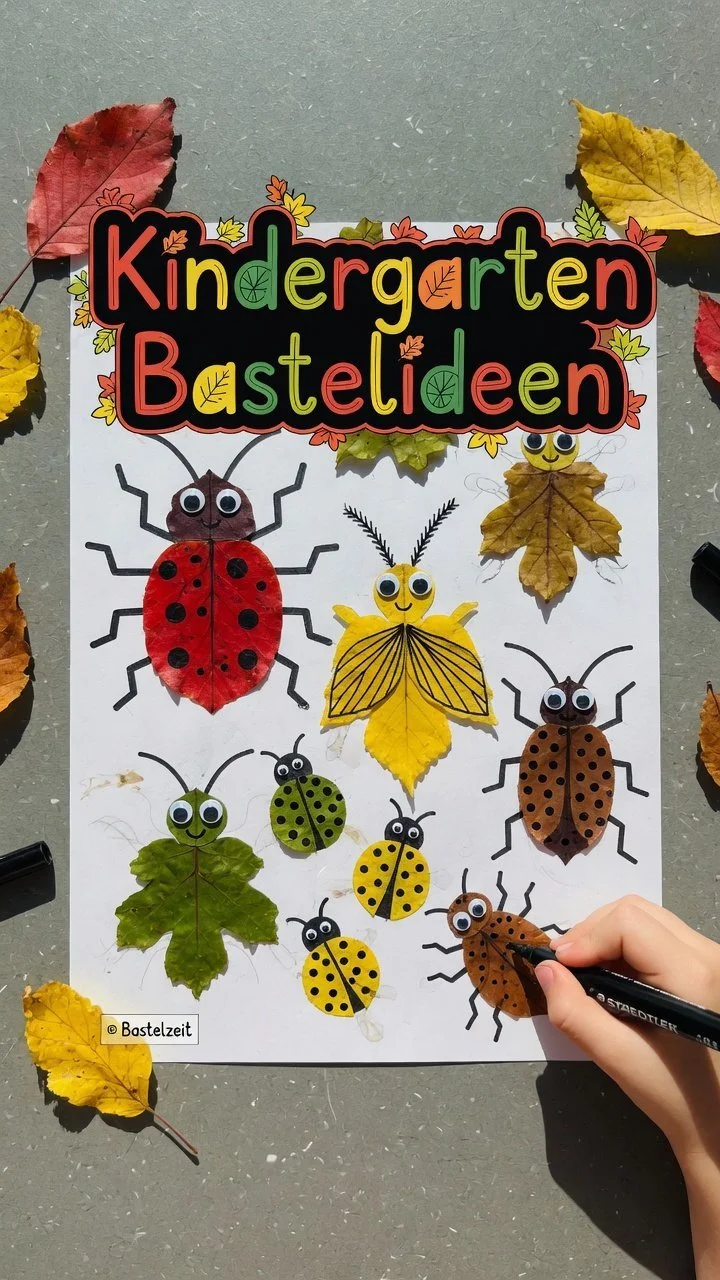 Kreative Bastelideen für den Kindergarten mit Kindern.
