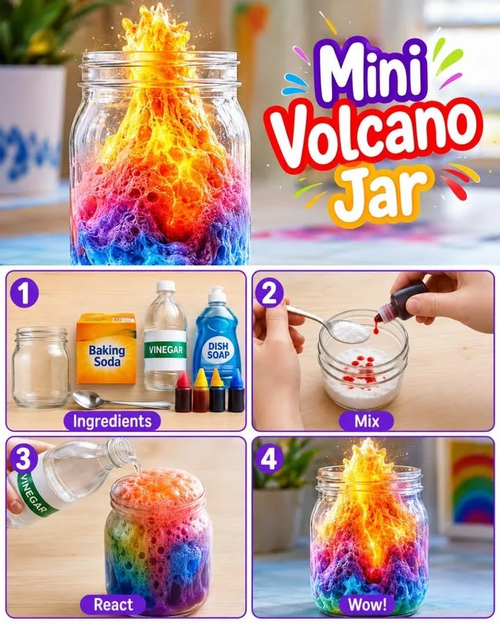 Mini Vulkan im Glas