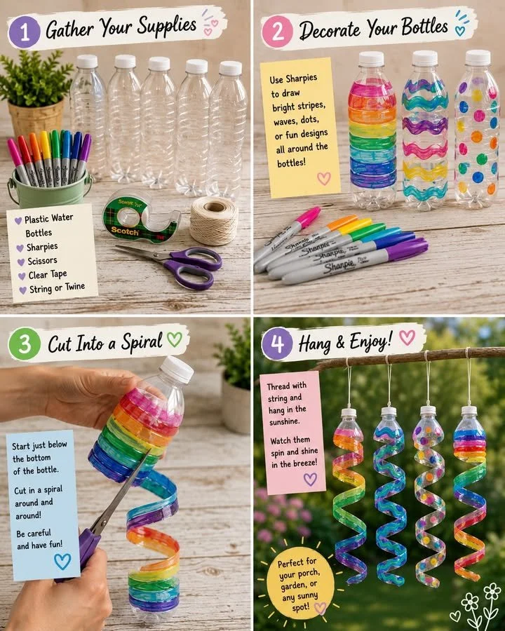 Regenbogen-Flaschen-Garten-Spinner