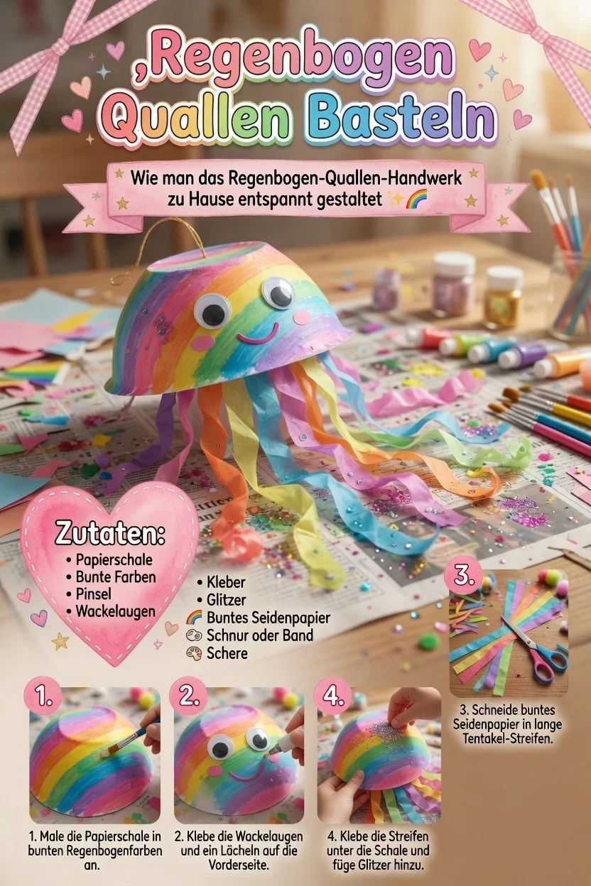 Regenbogen-Quallen-Handwerk