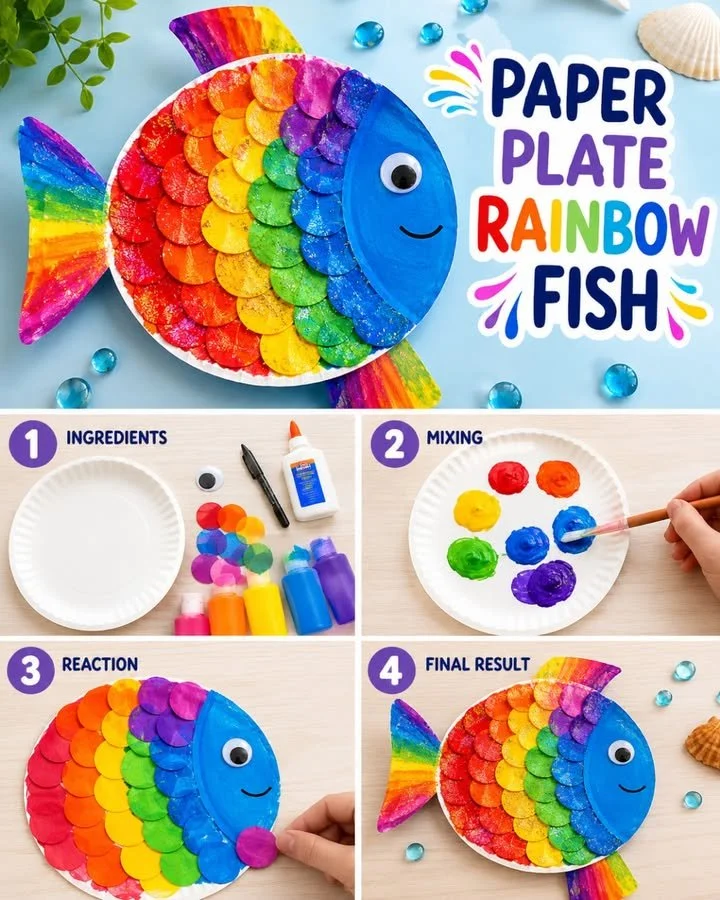 Regenbogenfisch Bastelidee