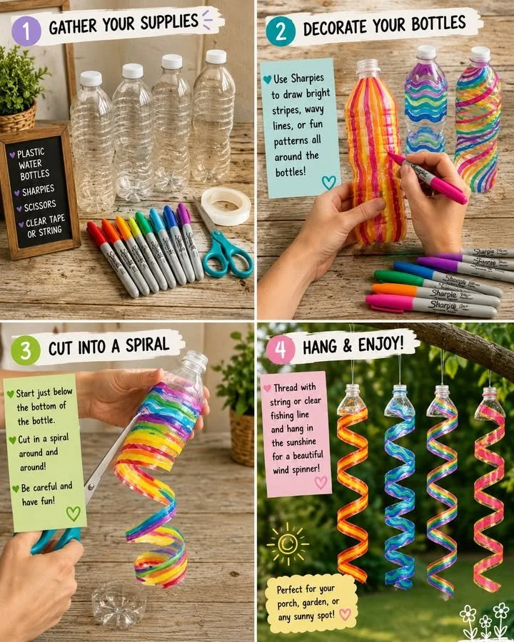 Regenbogenflaschen-Windspiele