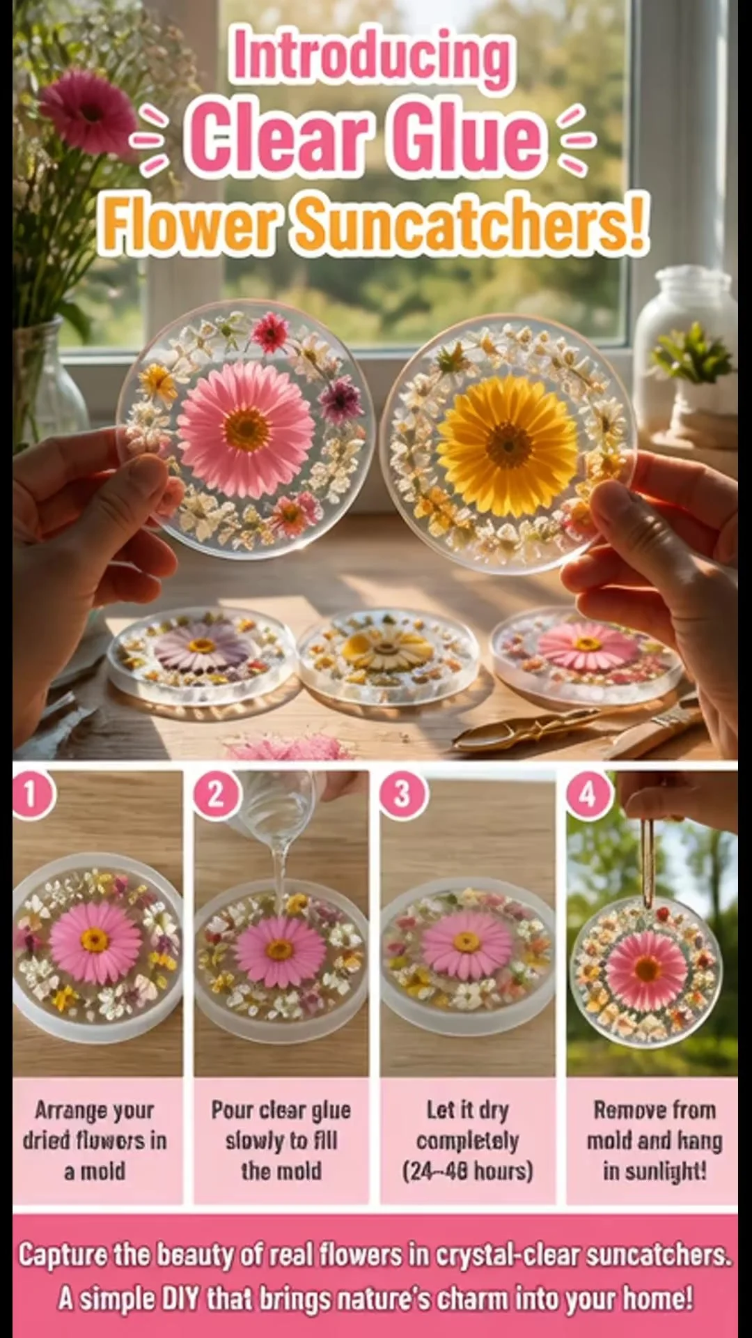 Vorstellung der Clear Glue Blüten-Sonnenfänger!