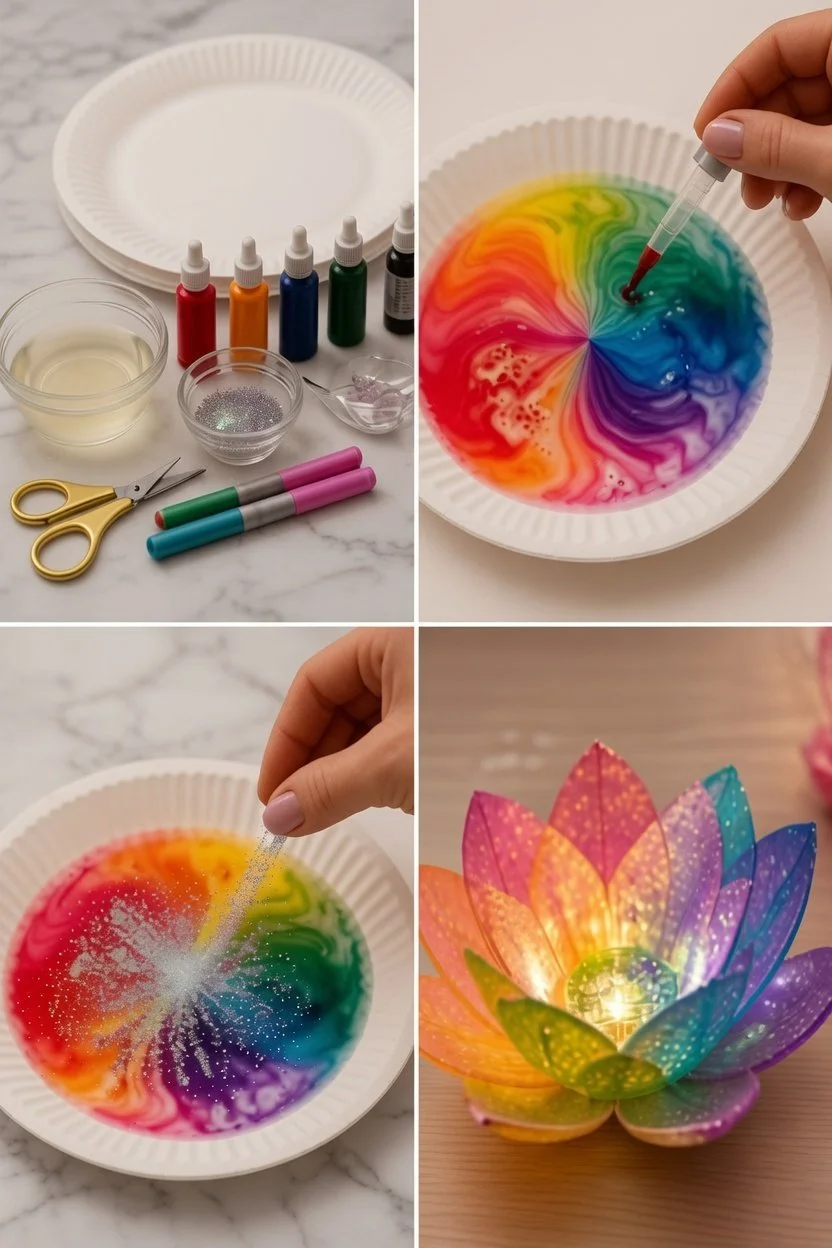 leuchtende Regenbogenblumen