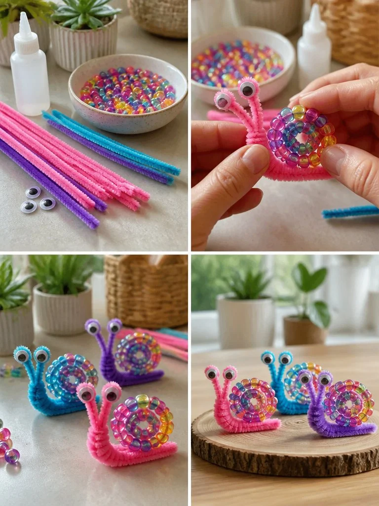 Regenbogen-Biologerde Schnecken in einem natürlichen Garten